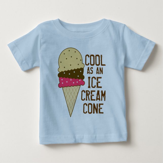 Camiseta De Bebé Guay como cono de helado (Anverso)