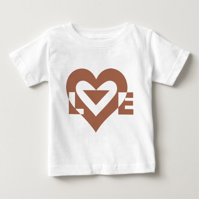 Camiseta De Bebé Guay Love Graphic, Mocha Brown (Anverso)
