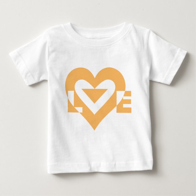 Camiseta De Bebé Guay Love Graphic, Naranja (Anverso)