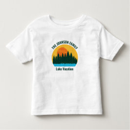 Camiseta De Bebé Guay personalizado de Lake Vacation Sunset