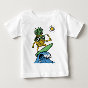 Camiseta De Bebé Guay Pineapple está navegando en la playa de Sea V