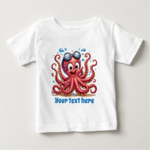 Camiseta De Bebé Guay unisex beach add text ocean octopus