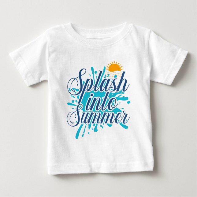 Camiseta De Bebé Guay unisex splash Summer word art (Anverso)