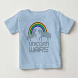 Camiseta De Bebé Guerras de Unicornio con arcoiris