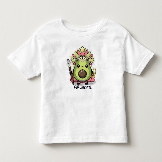 Camiseta De Bebé Guerrero Ahuacatl Azteca Aguacado (Anverso)