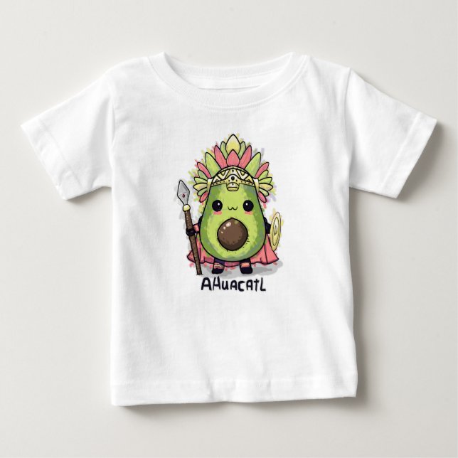 Camiseta De Bebé Guerrero Ahuacatl Azteca Aguacado (Anverso)