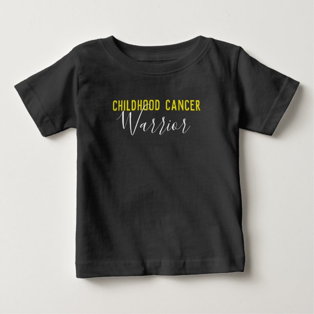 Camiseta De Bebé Guerrero del cáncer de la niñez (Anverso)