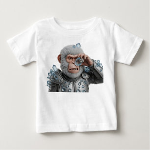Camiseta De Bebé Guerrero Simio Blindado de Fantasía Inspeccionando