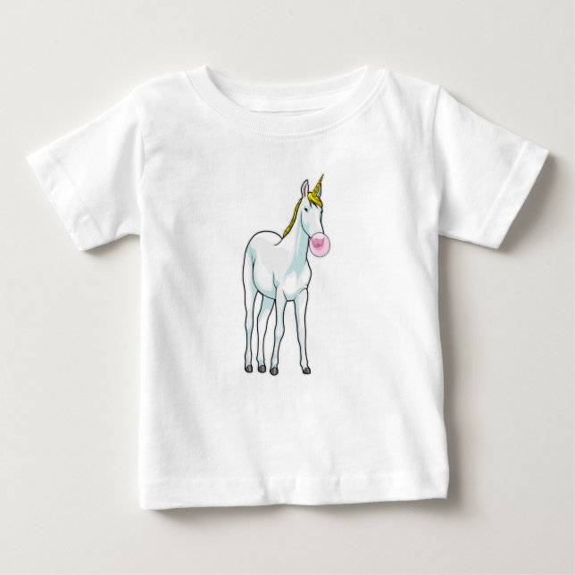 Camiseta De Bebé Guia de burbujas de unicornio (Anverso)