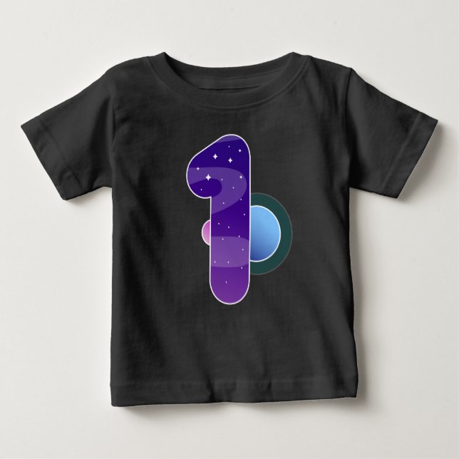 Camiseta De Bebé Guía de planetas del espacio exterior Cumpleaños d (Anverso)