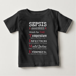 Camiseta De Bebé Guía de Sepsis Awareness Watch