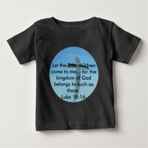 Camiseta De Bebé Guión cristiana orgánica Mateo 19:14