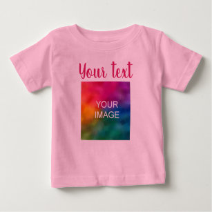 Camiseta De Bebé Guión de guión de tipografía de imagen del cliente
