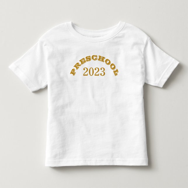 Camiseta De Bebé Guión de oro del primer día escolar 2023 (Anverso)
