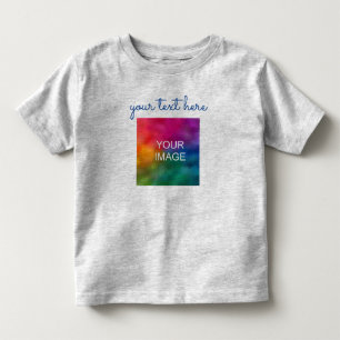 Camiseta De Bebé Guión manuscrito Añadir texto subir foto bebé gris