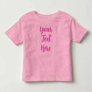 Camiseta De Bebé Guión manuscrito Nombre de texto Bebé rosado Regal