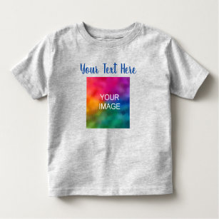Camiseta De Bebé Guión Texto Cargar foto Gris Crear tu propio bebé
