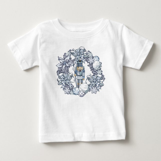 Camiseta De Bebé Guirnalda del cascanueces del navidad blanco (Anverso)