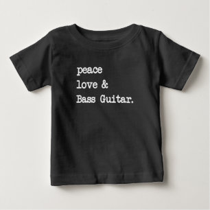 Camiseta De Bebé Guitaris, músico de guitarra de amor por la paz