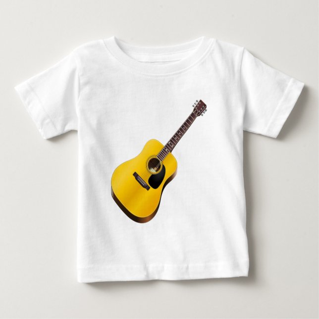 Camiseta De Bebé Guitarra acústica, instrumento musical, música (Anverso)