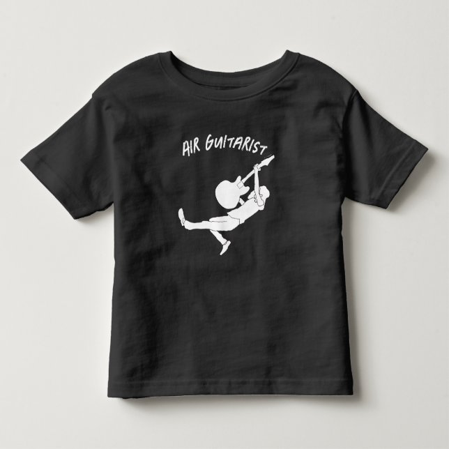 Camiseta De Bebé Guitarra de aire de Heavy Metal (Anverso)