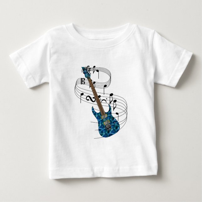 Camiseta De Bebé Guitarra eléctrica (Anverso)