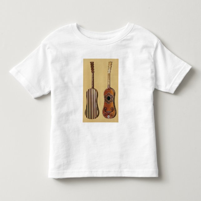Camiseta De Bebé Guitarra embutida con nacarado, de 'Musical (Anverso)