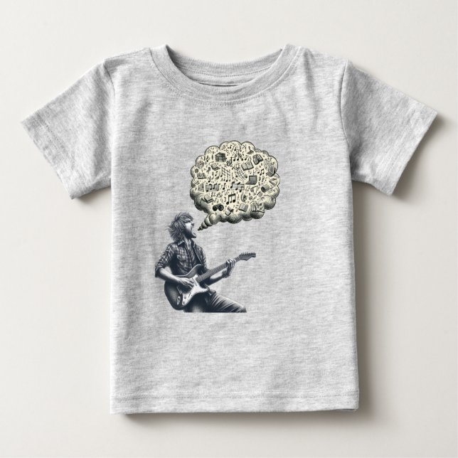 Camiseta De Bebé Guitarra explosiva de Solfeggio (Anverso)