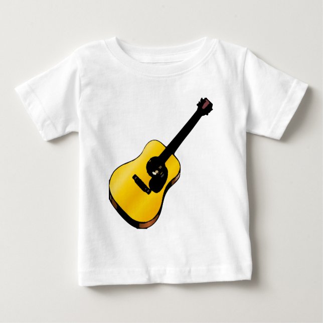 Camiseta De Bebé Guitarra Pop Art (Anverso)