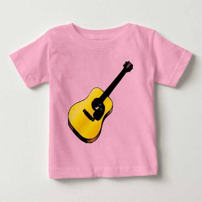 Camiseta De Bebé Guitarra Pop Art (Anverso)