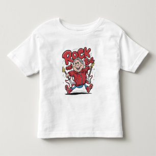 Camiseta De Bebé Guitarrista Groovy de Rock And Roll Tocando
