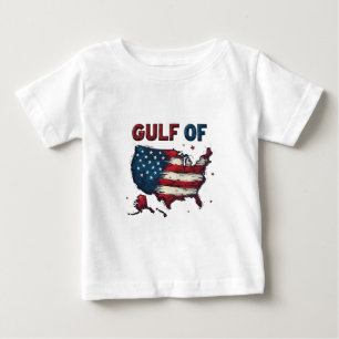 Camiseta De Bebé Gulf of America USA Map Trump USA Gulf of Mexico