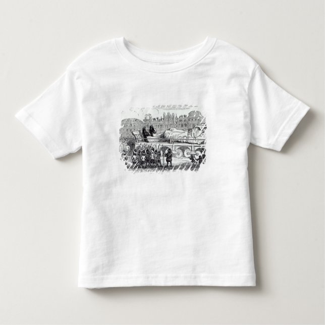 Camiseta De Bebé Gulliver transportó al Lilliputian (Anverso)