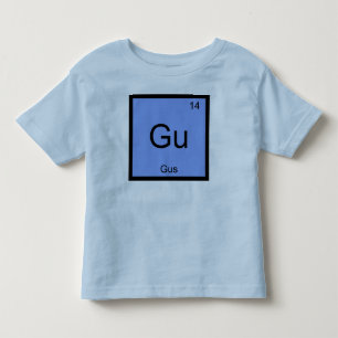 Camiseta De Bebé Gus  Nombre Elemento Químico Tabla Periódica