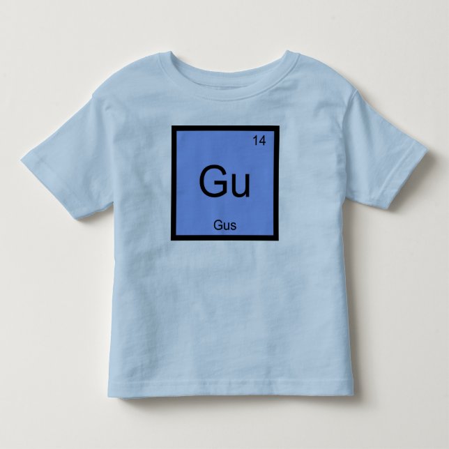 Camiseta De Bebé Gus  Nombre Elemento Químico Tabla Periódica (Anverso)