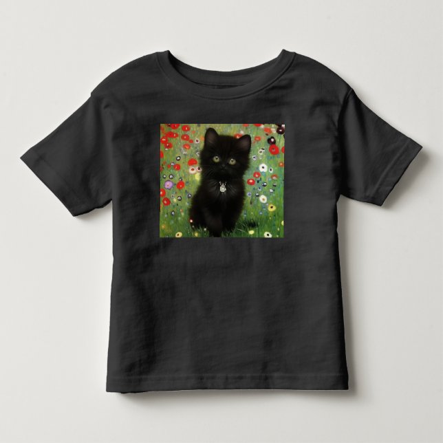 Camiseta De Bebé Gustav Klimt Kitten (Anverso)