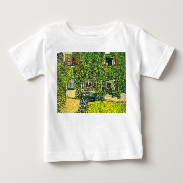 Camiseta De Bebé Gustav Klimt La Casa de la Guardia (Anverso)