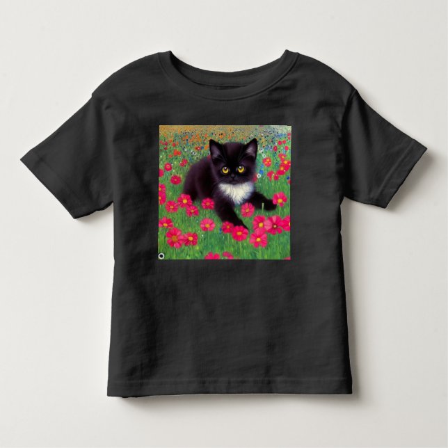 Camiseta De Bebé Gustav Klimt Tuxedo Cat (Anverso)