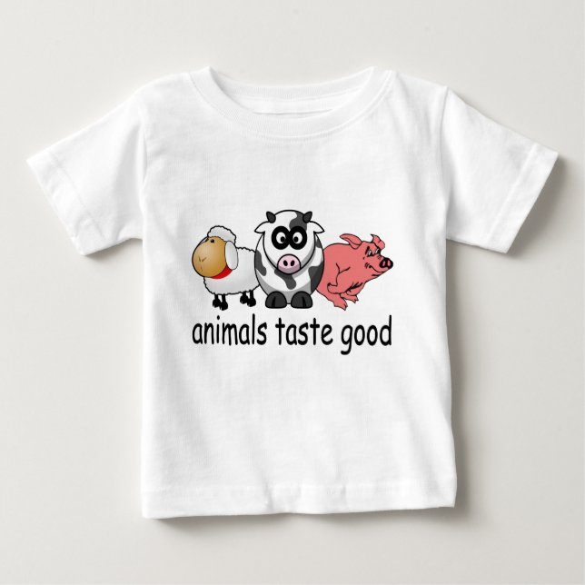 Camiseta De Bebé Gusto de los animales bueno - diseño divertido de (Anverso)