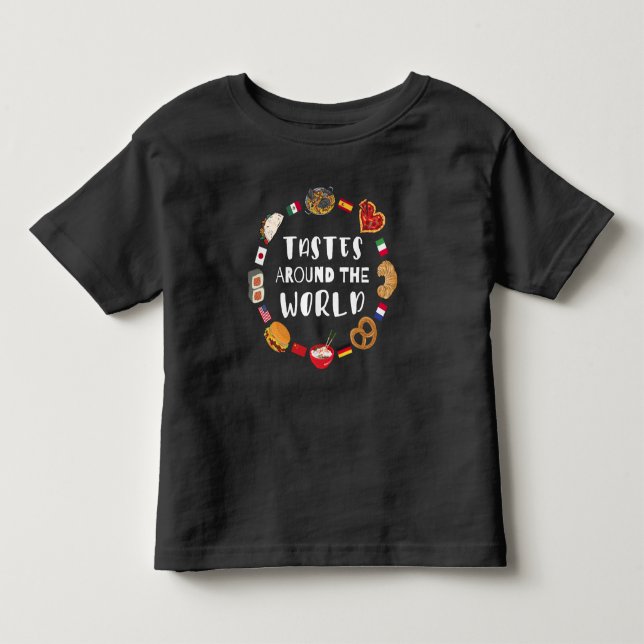 Camiseta De Bebé Gustos en todo el mundo (Anverso)