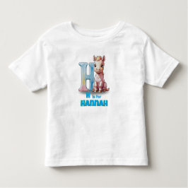Camiseta De Bebé H is for Hannah – Custom Toddler Shirt