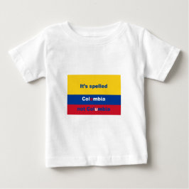 Camiseta De Bebé Ha deletreado Colombia no Columbia
