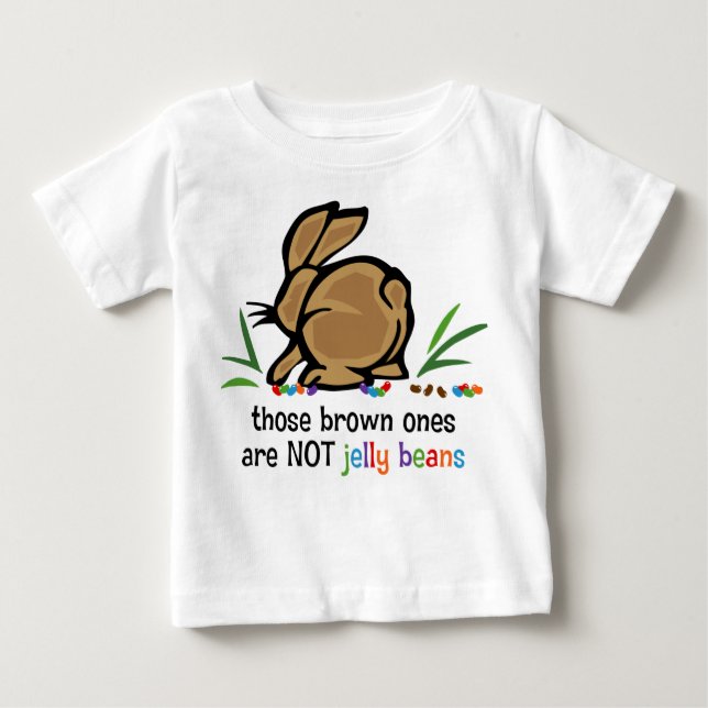 Camiseta De Bebé Habas de jalea de Brown (Anverso)