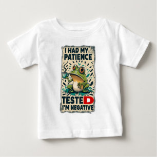 CAMISETA DE BEBÉ HABÍA PROBADO MI PACIENCIA Y SOY NEGATIVA