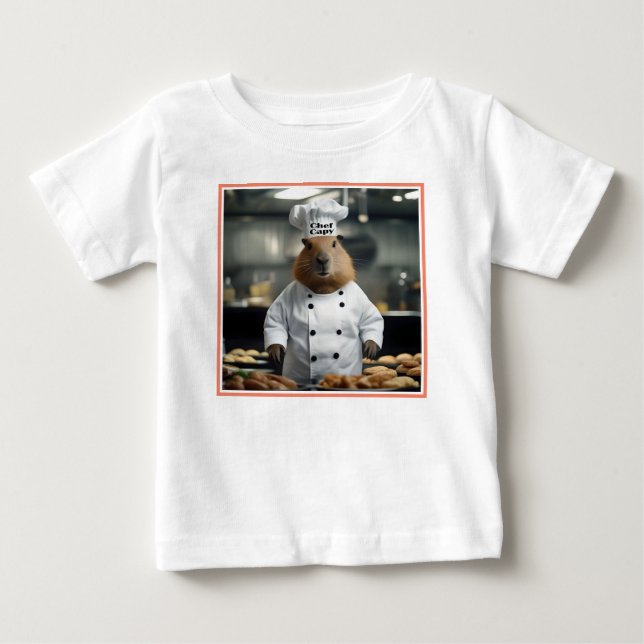 Camiseta De Bebé Habilidad para Pastelería: El Capybara Culinario (Anverso)
