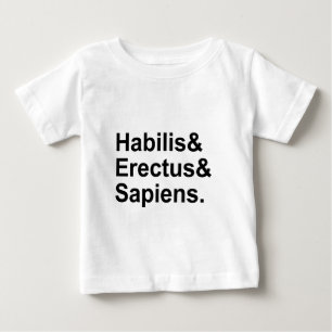 Camiseta De Bebé Habilis Erectus Sapiens   Miembros del Género Homo