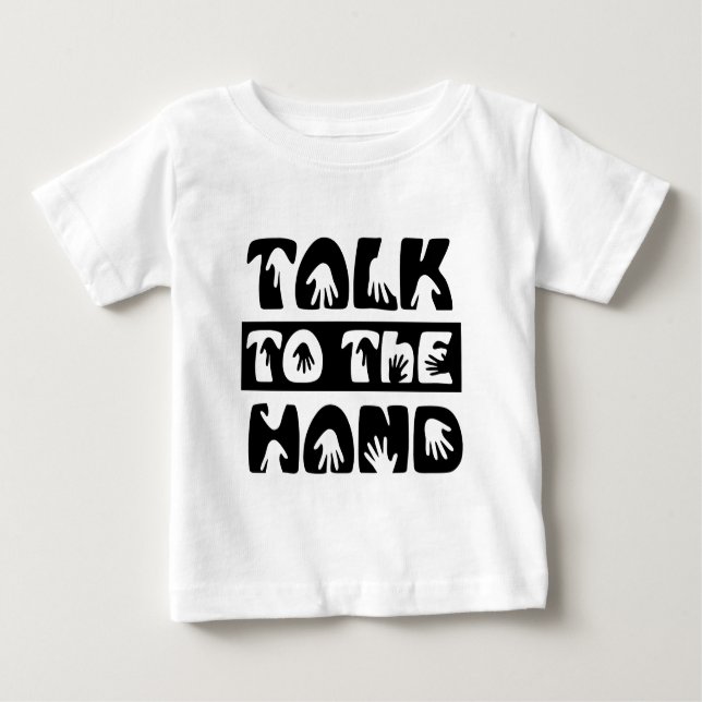 Camiseta De Bebé Hablar Con La Mano (Anverso)