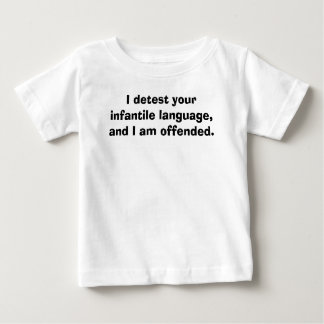Camiseta De Bebé Hable al bebé conmigo, yo detestan su langua