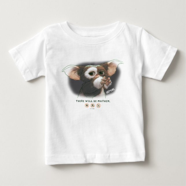 Camiseta De Bebé Habrá Caos con Gizmo (Anverso)