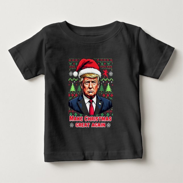 Camiseta De Bebé Hacer a los Navidades grandes de nuevo feas navida (Anverso)
